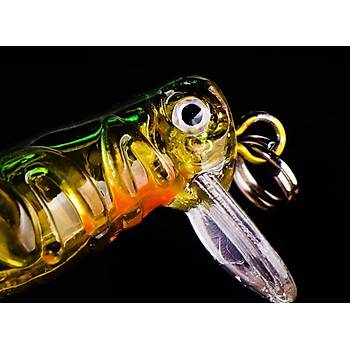 PROFISHER 5 Renk Set 1 Kanca Sahte Yem 3 gr 4 cm Grasshopper