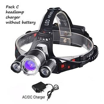 UV 395 nm Cree Çok Fonksiyonlu Led Kafa Feneri Zumlanabilir Far TMWT 4 Mod 