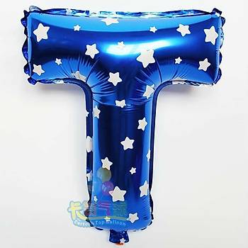 Folyo Balon Harf Mavi Renk 40cm Parti Doğumgünü