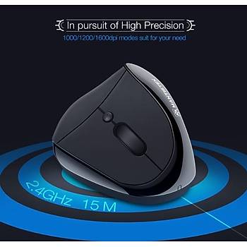 Ergonomik Vertical Mouse 1600DPI 6 Butonlu 2.4GHz Wireless MantisTek® VM1  