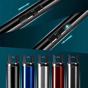 Plazma Ark Metal Çakmak USB Şarjlı Mutfak Kamp Barbekü Soba Mum Sigara 