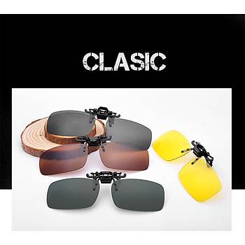 Clip-on Polarize Gne Gzl Menteeli Sar Gece Gr Lens