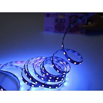 UV erit LED 5050 SMD 60/m Su Geirmez 1mt 12V