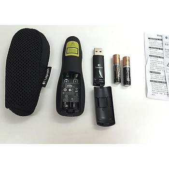 Logitech R400 Yeşil Lazer Pointer Sunum Kumandası PPT Kablosuz Sunum İşaretçi  