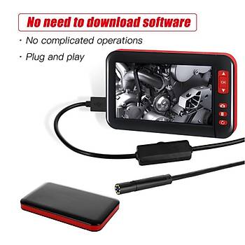 Renkli Ekran 1080P Borescope 8 mm Kamera Ik Ayarl arjl 8 LED 10 mt Sert Kablo
