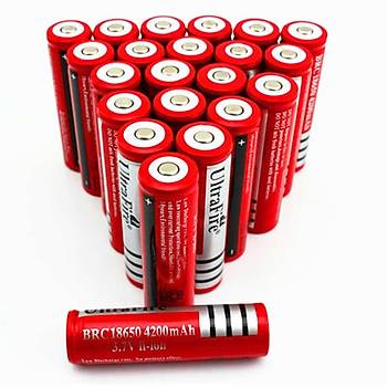 4200mAh 3.7Volt 18650 Li-lon Şarj Edilebilir Pil