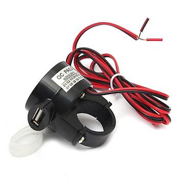 Motosiklet USB arj Adaptr 5V-28V 2A Su Geirmez
