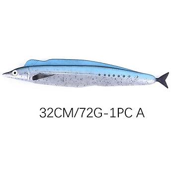 PROFISHER Tuna Av Mavi Silikon Sahte Balk Yem 32 cm 76 gr 