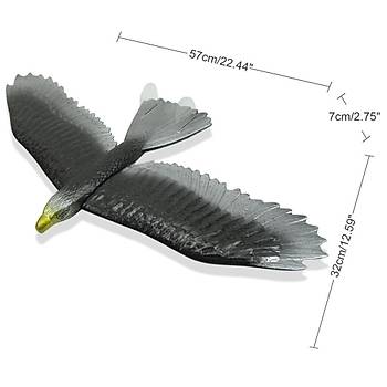 EPP Köpük Uçak Elden Fırlatma Kartal Planör 57 cm Kanat Genişliği 32 cm Boy