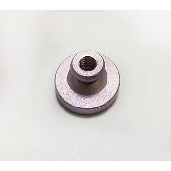 M�hr� Mumu Damga 30mm Yuvarlak Bo� Al�minyum Leylak Eloksal Kafa