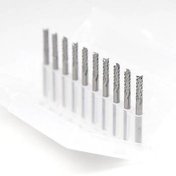Tungsten Karbr PCB Kesme CNC Freze Ahap leme 3.0mm 10 Adet 