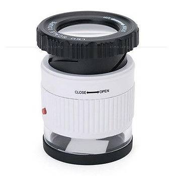 30X Büyüteç ABS Kasa Çift Katmanlı Lens 3 Led 3 UV Işık