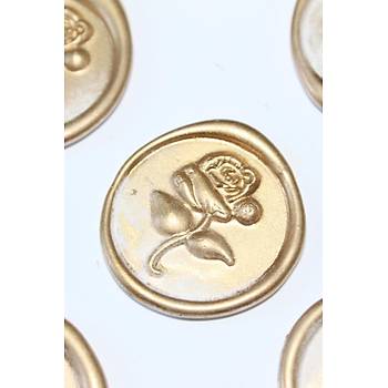  Mühürcüm White Gold Rosebuds 12 Adet 3D Hazır Kendinden Yapışkanlı Sticker Mühür RM2107
