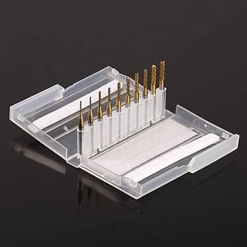 Tungsten Karbr PCB Kesme CNC Freze Kaplama U 1.0-3.0mm 10lu Set 