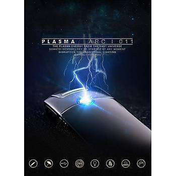 Darbeli Ark Plazma Rzgar Cakma Alevsiz USB arjl Elektrikli Ice Blue  