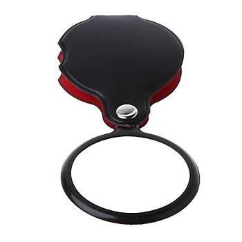 6X Mini Cep Katlan�r B�y�te� Deri K�l�fl� Cam Lensli 45 gr Okuma L�p