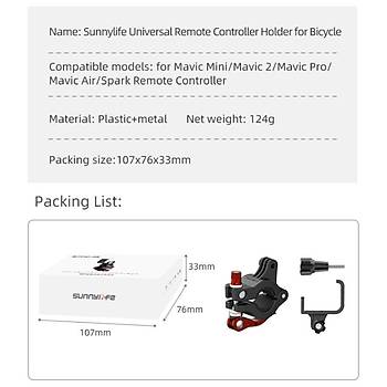DJI Mavic 2 Pro Kumanda Motor Bisiklet Tutucu CNC Gidona Monte 