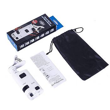 80X-120X Ayarlı Telefon Evrensel Klip Mini Zoomlu Mikroskop Optik Lens Büyüteç