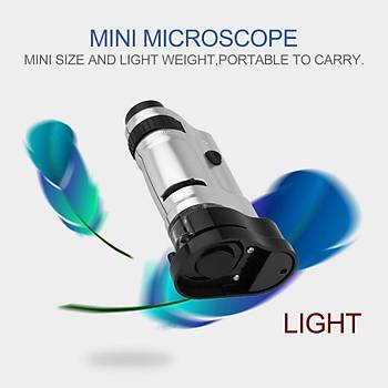 Mini Tanabilir 20X-40X Zoom Mikroskop Byte 8 LED Profesyonel