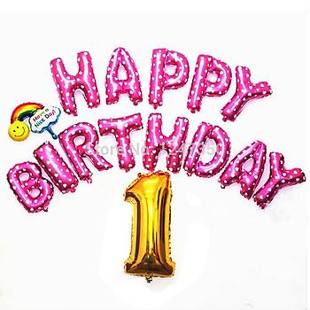 Folyo Balon HAPPY BIRTHDAY 40cm Parti Doğumgünü