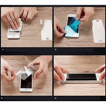 iPhone 5 5S Ýçin Ön/Arka Mirror Aynalý Ekran Koruyucu Tamperli Cam Siyah Renk