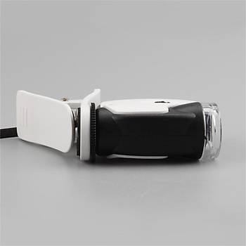 55X B�y�te� Telefon Klipsli Optik Makro Lens B�y�te� 2 LED 1 UV LED ORCA