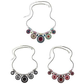 Gerdanlk Kolye Vintage Chokers Siyah Boncuk Gm Kaplama 