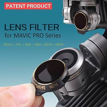 DJI Mavic Pro Platinum Kamera İçin Kızaklı Upgrade Versiyon Optik Lens Filtre ND8