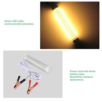 Sualtı LED Işık Gece Tekne Balıkçılık 12 V 25 W Ampul 104 SMD LED ON/OFF 5 MT