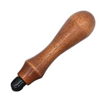 Ahşap Mum Mühürü Sapı Kahverengi Boyalı Kauçuk Ağacı M8 Metal Diş  