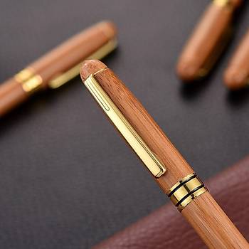 Bambu ?mza Kalemi Ahap Kutulu Hediye Set 0.5mm Iraurita Nib