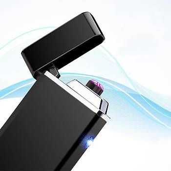 Plazma Elektronik Çakmak Alevsiz Çift Ark USB Þarj Edilebilir Octagonal