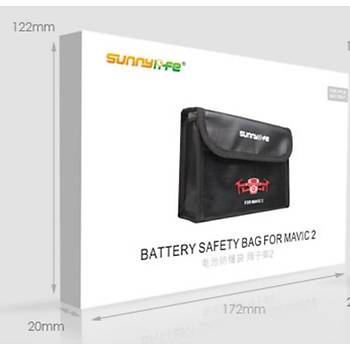 DJI Mavic 2 Zoom İçin 3 Göz Pil Yanmaz Çanta LiPo Güvenliği Sunnylife