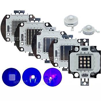 UV Mor LED Ultraviyole Lamba Cip 365nm 10W Yüksek Güç Işığı   