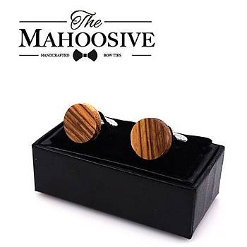 Kol Düğmesi Doğal Ahşap Zeytin Düğün Parti Gömlek Manşet Bağlantı Düğmesi Silver