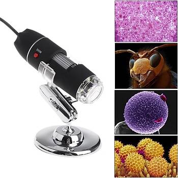 1600X Zoom Mikroskop Kamera USB Digital Ayarlı 8 LED  Standlı 2MP