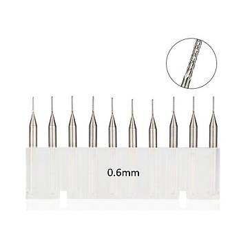 Tungsten Karbür PCB Kesme CNC Freze Ahşap İşleme 0.6mm 10 Adet