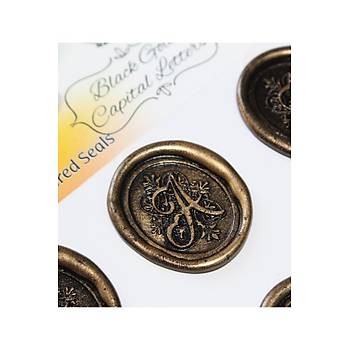 Mühürcüm Baş Harf 12 Adet 3D Hazır Kendinden Yapışkanlı Sticker Mühür RM2112