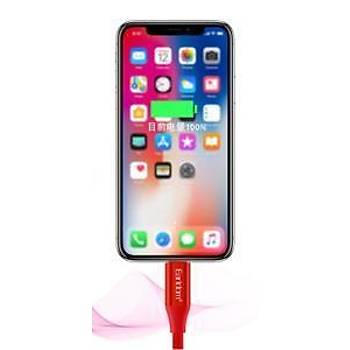 Earldom EC-015 TYPE C Telefonlar in 2.1A Hzl arj ve Data Kablosu Krmz rg pli