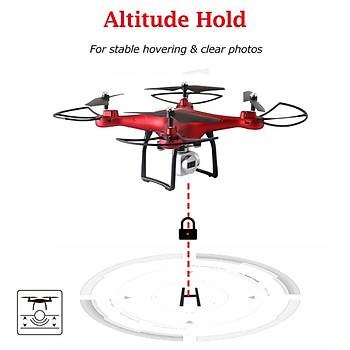 Kameralı Dron HD 720P FPV WIFI Quadrocopter 2.4G İHA Fotoğrafçılık 