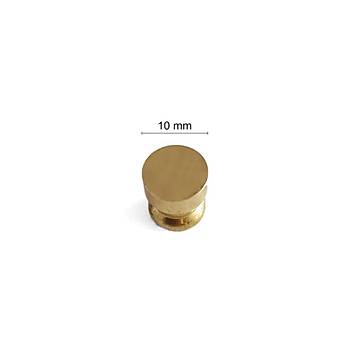 Mühürcüm Mührü Mumu Damga 10 mm Yuvarlak Boş Pirinç Kafa + Ahşap Sap R5799O10