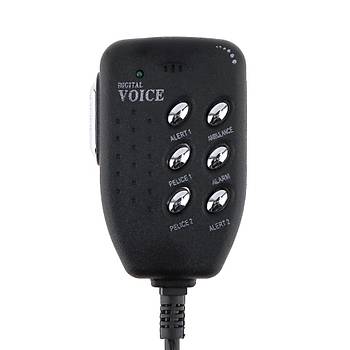 Ara Motosiklet Megafon Hoparlr 115db 100W 12V 6 Farkl Siren Sesi Mikrofon