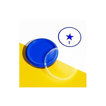 Mavi M�rekkepli Yuvarlak Bask� Pedi 8cm Istampa Ofis Su Bazl�