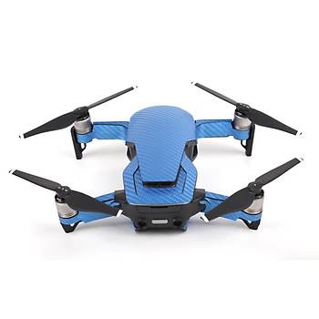 Dji Mavic Air i�in Lacivert Karbon Grain Su Ge�irmez PVC Cilt ��kartma Seti