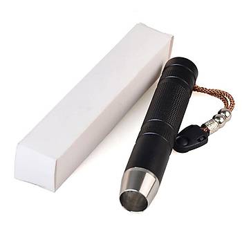 UV 365nm 7W Q5 Led Profesyonel Fener 18650 Pil ile Çalışır.