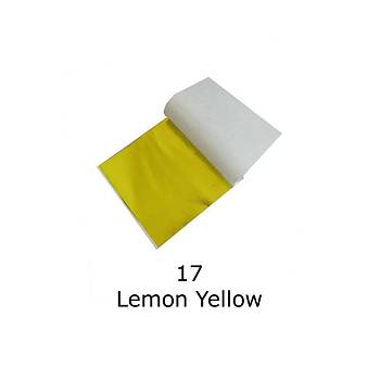 Varak Kaplama Yaprak Metalik Folyo 9x9cm 10lu 17 Lemon Yellow R5799F-17