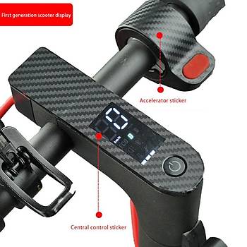 M365/Pro Elektrikli Scooter için Panel ve Gaz Karbon Desen Film