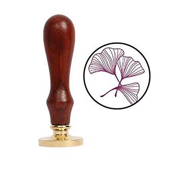 Mektup Damga Mühürü Gingko Leaves + 30 Mühür Mumu + Eritme Kaşığı