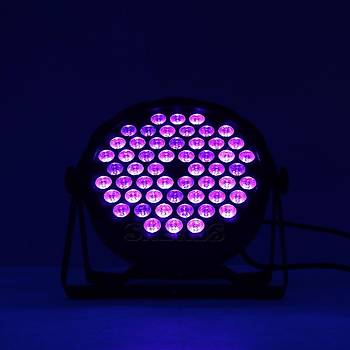 54 LED UV Mor Sahne Işık DMX 8 Kanal Ultraviyole Strobe Projeksiyon Lamba