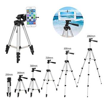 Alüminyum Tripod Stand Telefon Tutucu Aparatı 4 Segmentli  Naylon Taşıma Çantalı 